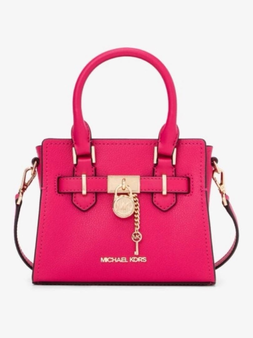 Michael Kors Hamilton Extra Small Satchel Crossbody Pink Leather